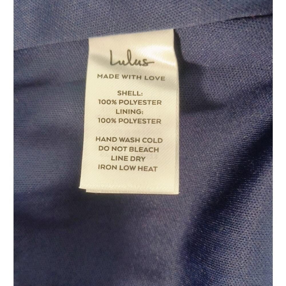 Lulus Convincing Grace Navy Blue Flutter Sleeve Wrap Maxi Dress Women's L - Picture 13 of 14
